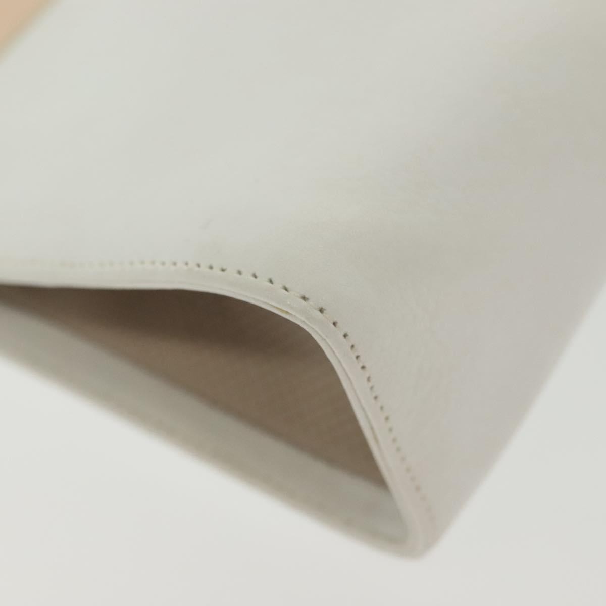 Loewe Flat Zip Pouch Leather, WHITE, LEATHER, Clutche & pouche