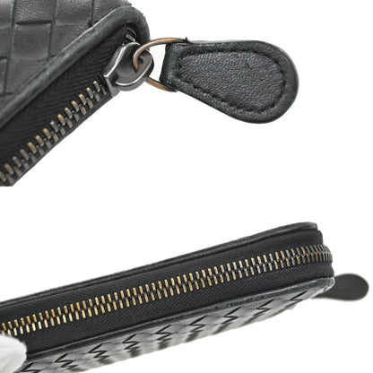 Bottega Veneta Intrecciato Wallet Leather, BLACK, LEATHER, Wallets