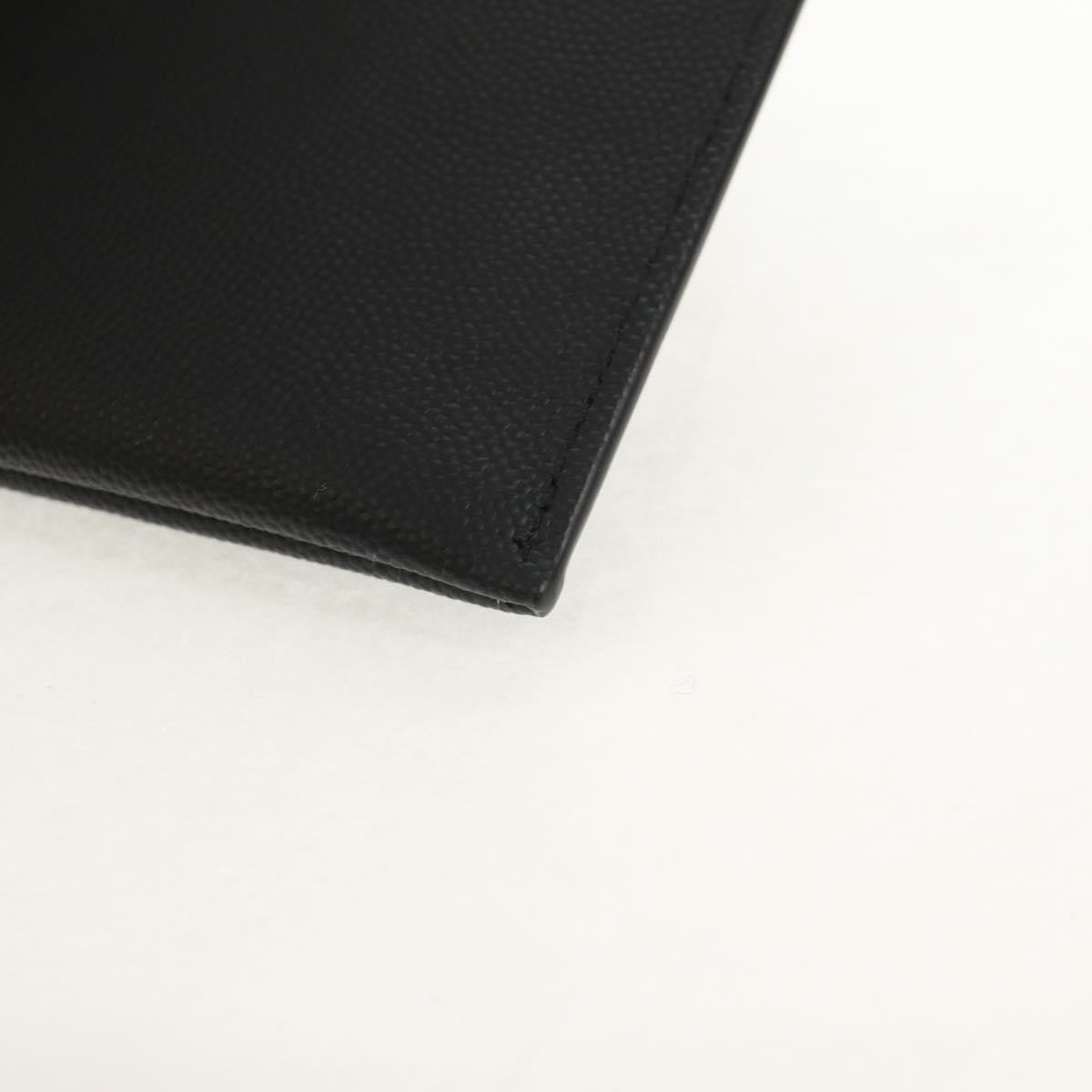 Saint Laurent Classic Monogram Zip Bill Pouch Leather, BLACK, LEATHER, Clutche & pouche