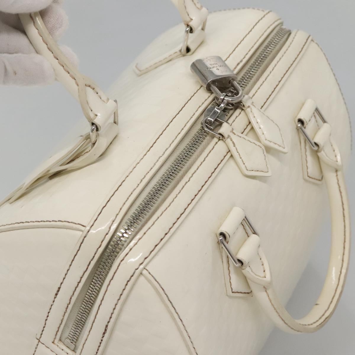 Louis Vuitton Speedy Cube Bag Damier Facette, WHITE, PATENT_LEATHER, Handbag