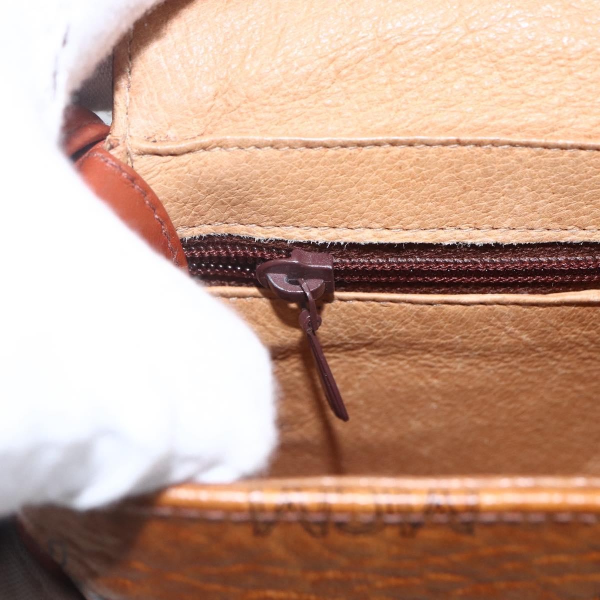 MCM Visetos Shoulder bag Canvas and Leather, BROWN, CANVAS, Shoulder bag