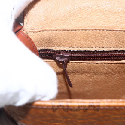 MCM Visetos Shoulder bag Canvas and Leather, BROWN, CANVAS, Shoulder bag