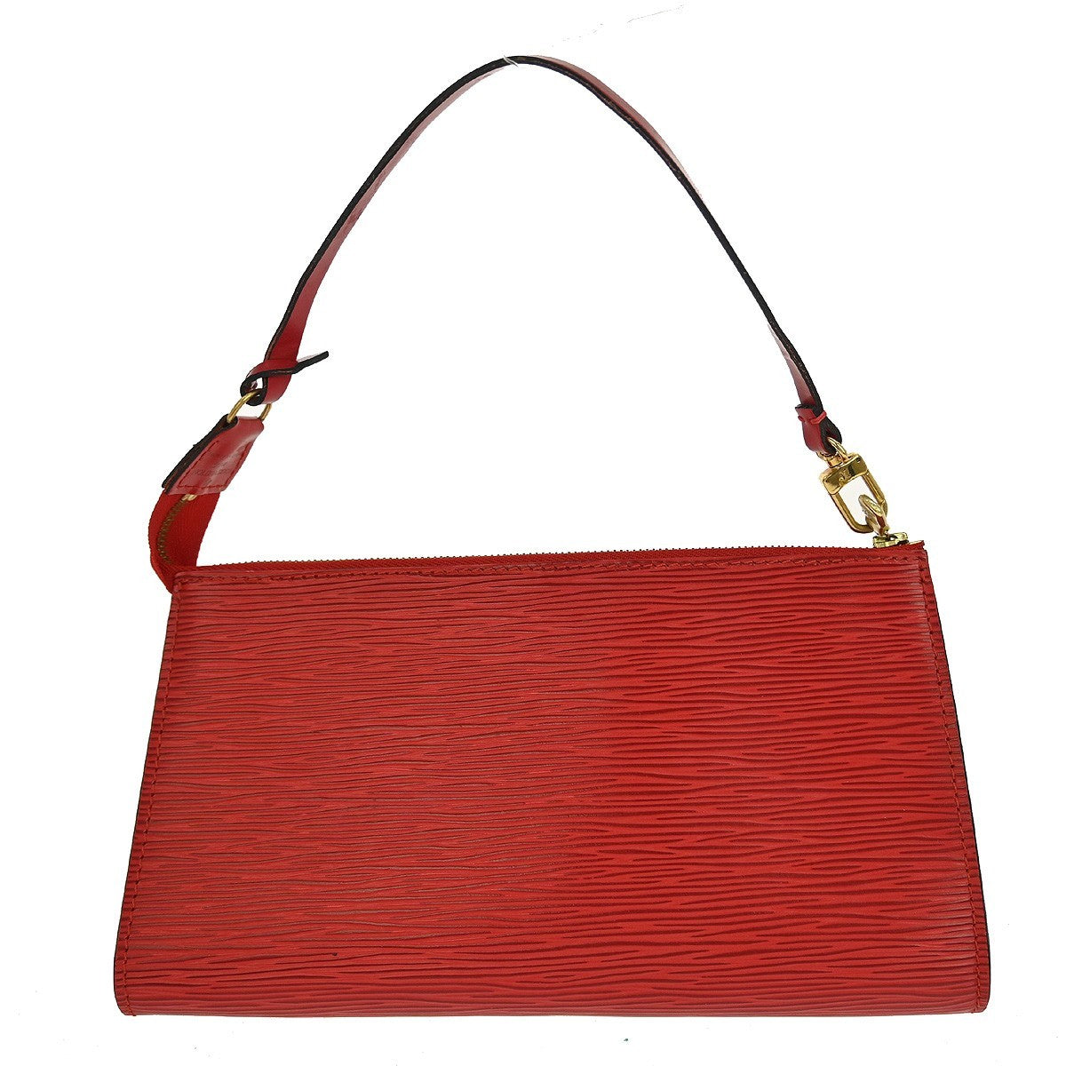 Louis Vuitton Pochette Accessoires Epi Leather, RED, LEATHER, Clutche & pouche