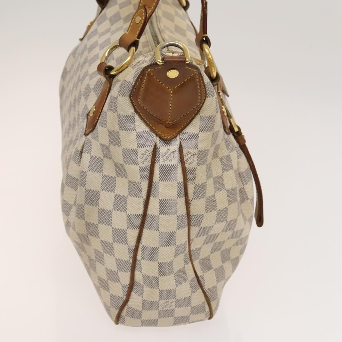 Louis Vuitton Evora Handbag Damier, WHITE, CANVAS, Handbag