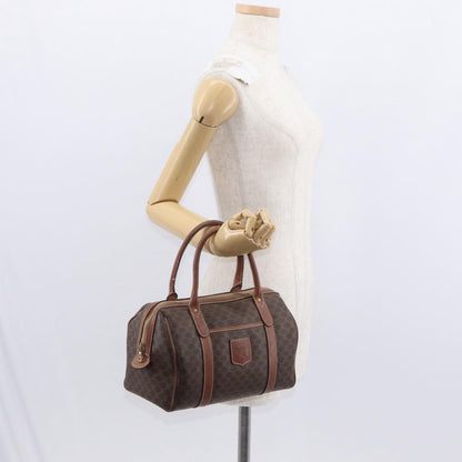 Celine Vintage Macadam Boston bag Canvas, BROWN, CANVAS, Travel bag