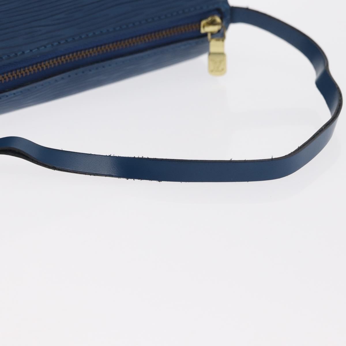 Louis Vuitton Soufflot Pochette Epi Leather, BLUE, LEATHER, Clutche & pouche