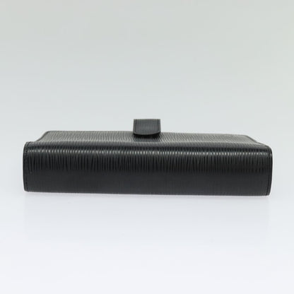 Louis Vuitton Agenda Cover Epi Leather, BLACK, LEATHER, Wallets