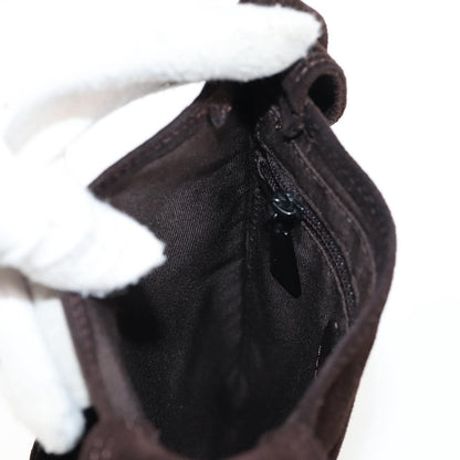 Chanel Vintage Shoulder Bag Suede, BROWN, SUEDE, Shoulder bag