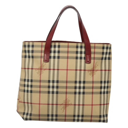 Burberry Nova Check Tote Canvas and Leather, BEIGE, CANVAS, Tote bag