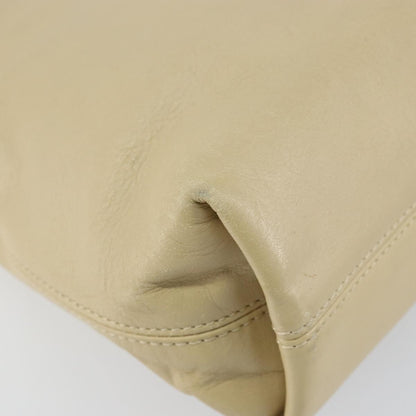 Chanel Vintage CC Logo Tote Leather, BEIGE, LEATHER, Tote bag