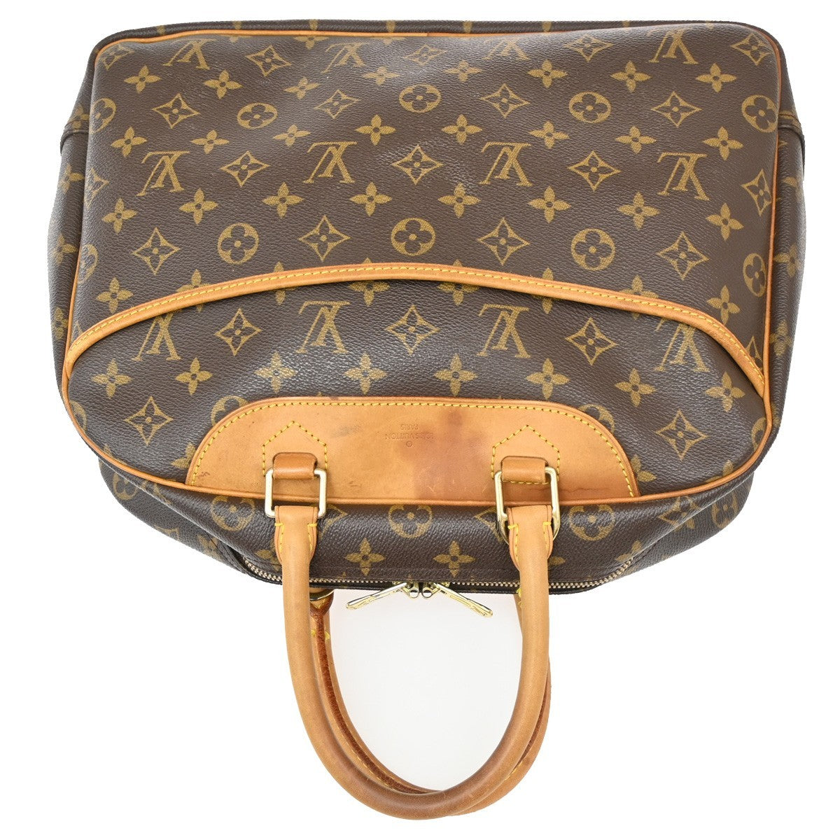 Louis Vuitton Deauville Handbag Monogram Canvas, BROWN, CANVAS, Handbag