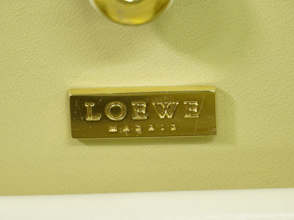 Loewe Anagram handbag Leather, WHITE, LEATHER, Handbag