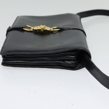Celine Shoulder Bag Leather, NAVY, LEATHER, Shoulder bag
