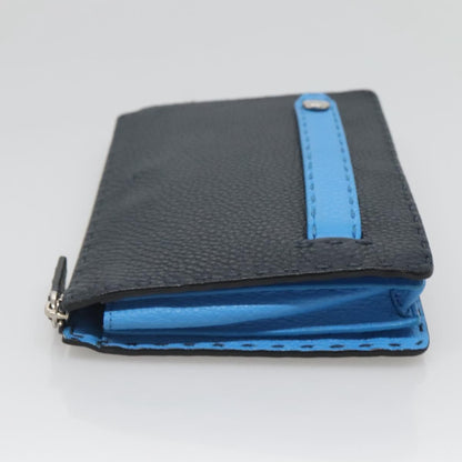 Fendi Selleria Zip Pouch Leather, BLACK, LEATHER, Clutche & pouche