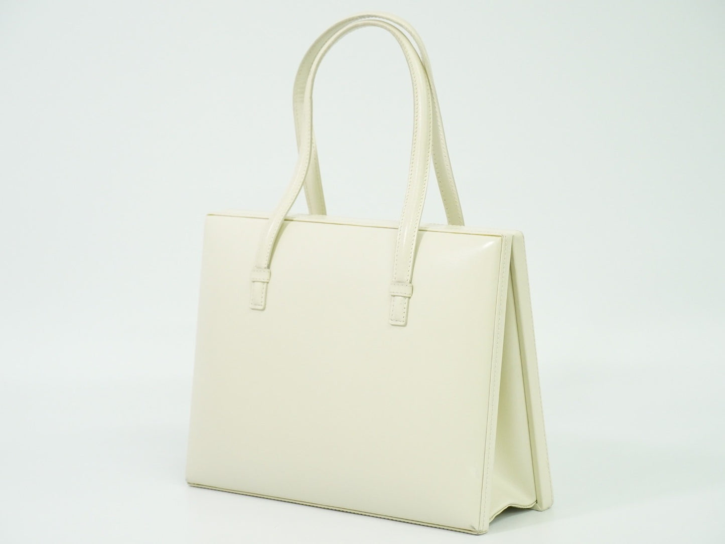 Loewe Anagram handbag Leather, WHITE, LEATHER, Handbag