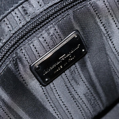 Salvatore Ferragamo Gancini handbag Leather, BLACK, LEATHER, Handbag