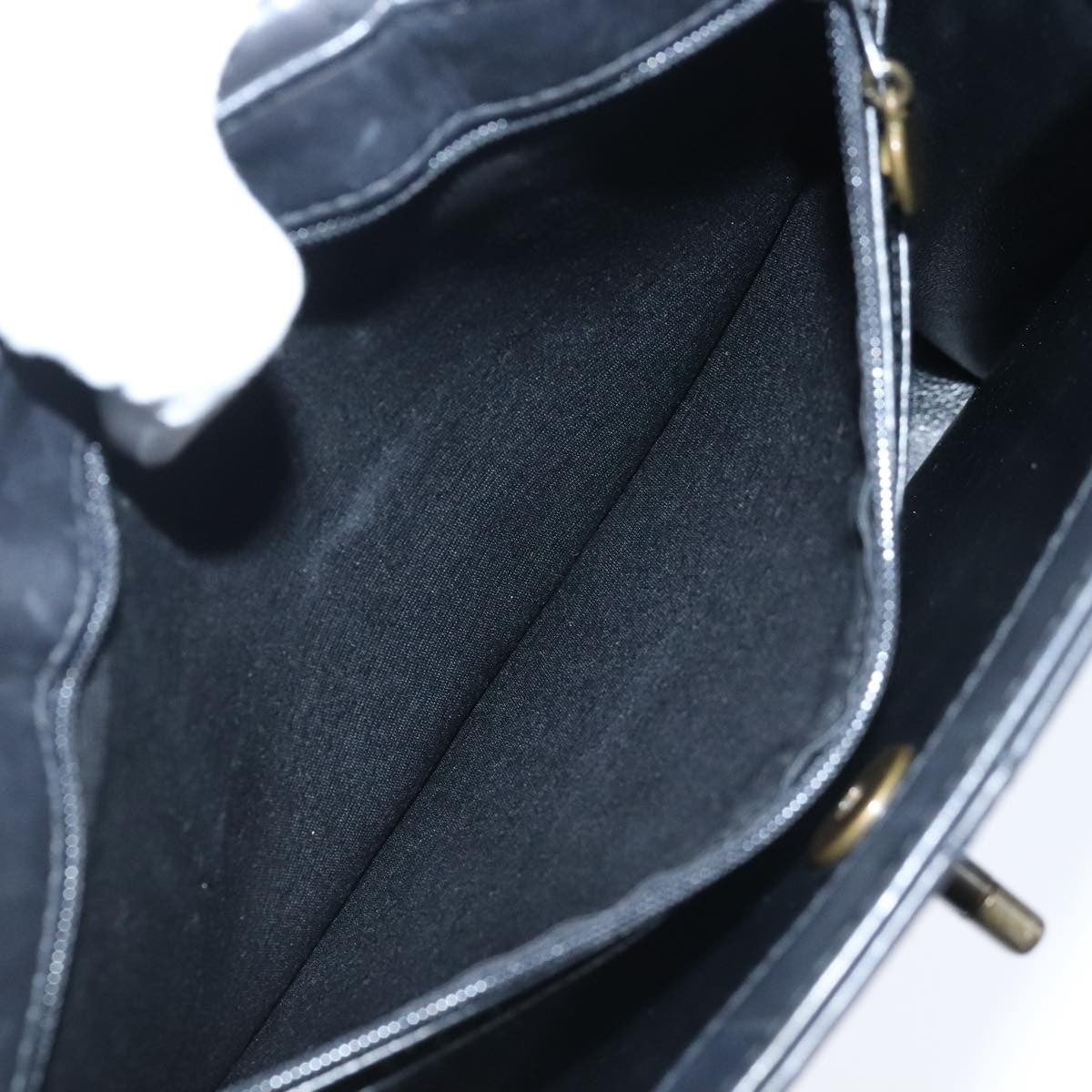 Chanel Vintage CC Turnlock Satchel Leather, BLACK, LEATHER, Handbag