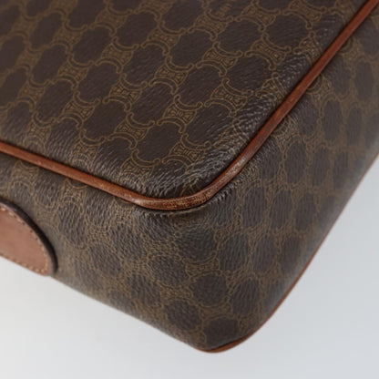 Celine Vintage Macadam Shoulder Bag Canvas and Leather, BROWN, CANVAS, Shoulder bag