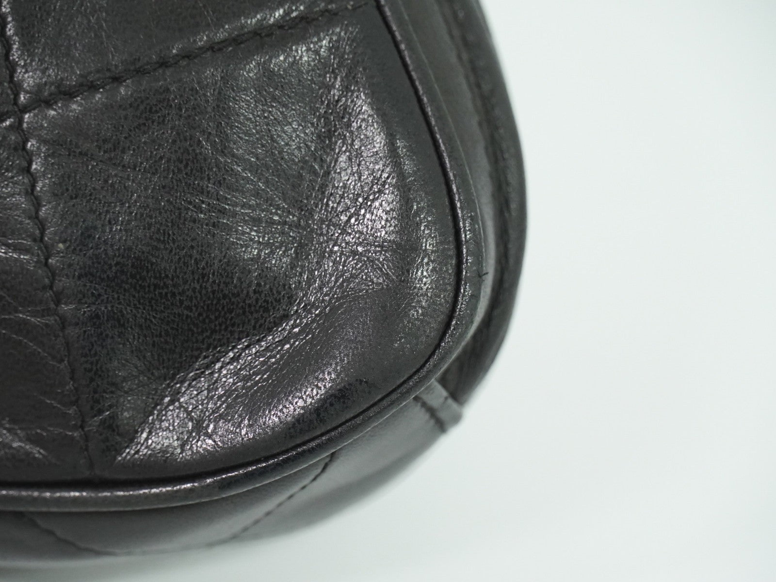 Chanel Vintage Diamond CC Tassel Clutch Quilted Lambskin, BLACK, LEATHER, Clutche & pouche