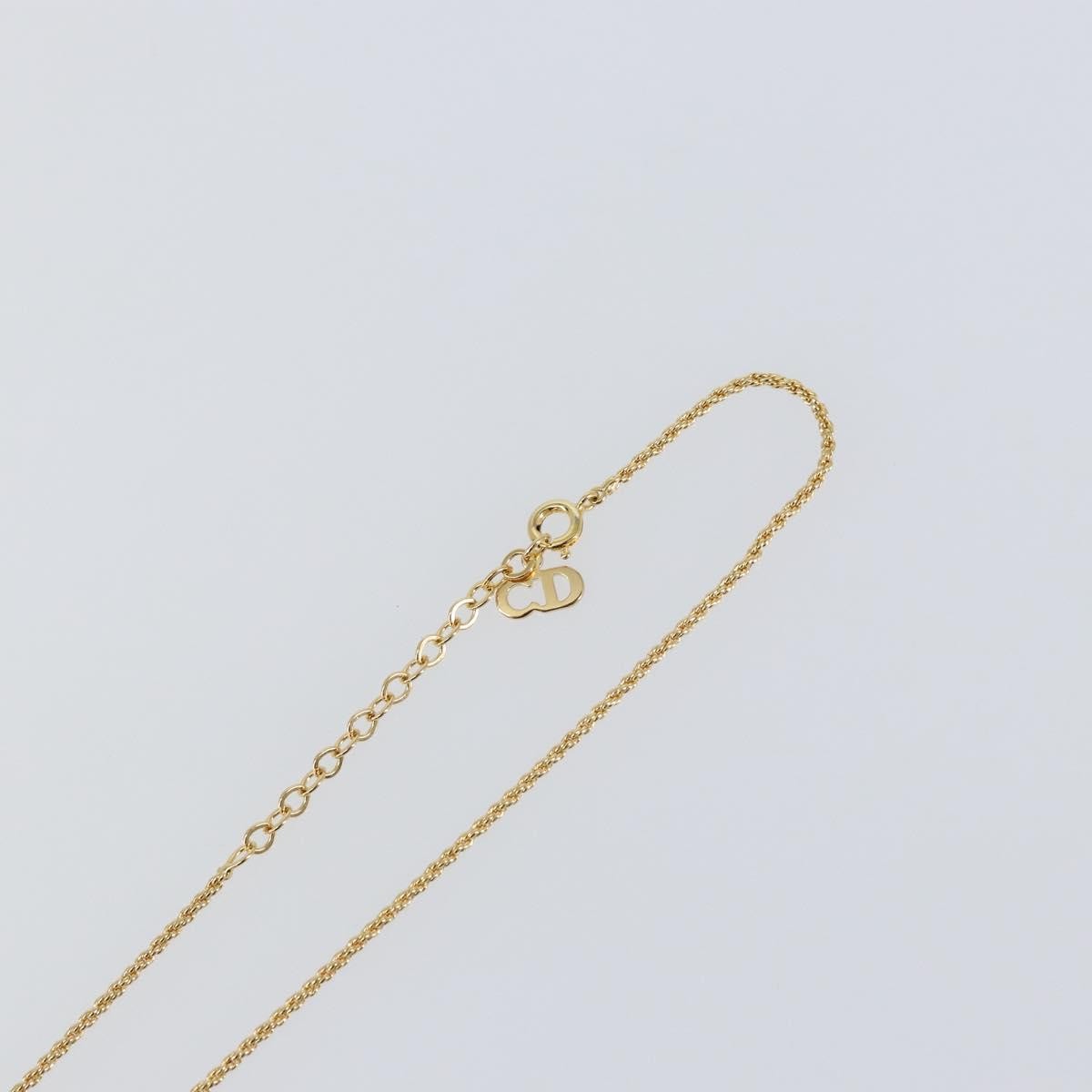 Christian Dior CD Pendant Necklace Metal, GOLD, METAL, Necklace