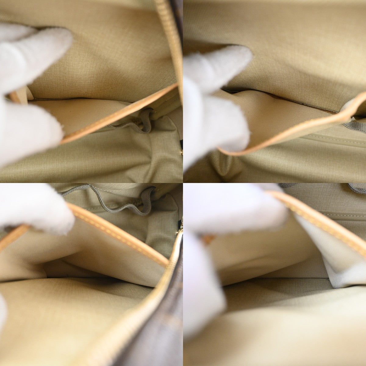 Louis Vuitton Deauville Handbag Monogram Canvas, BROWN, CANVAS, Handbag