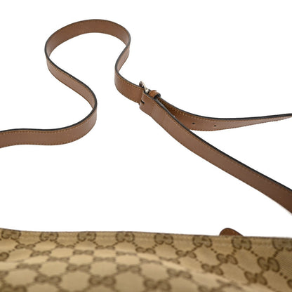 Gucci Web Loop Shoulder Bag GG Canvas, BROWN, CANVAS, Shoulder bag