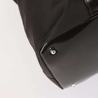 Gucci Vintage Bamboo Handle Tote Nylon, BROWN, NYLON, Tote bag