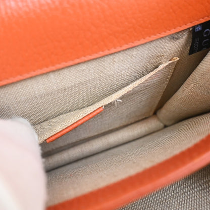 Gucci Interlocking Shoulder Bag Leather, ORANGE, LEATHER, Shoulder bag