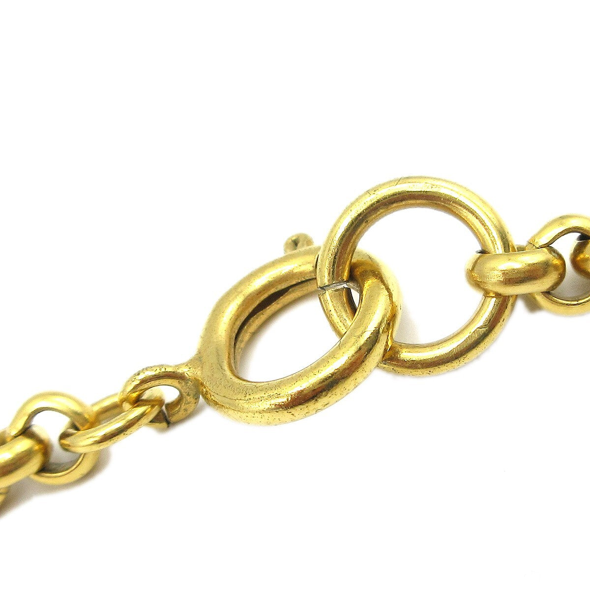 Chanel CC Heart Pendant Necklace Metal, GOLD, GOLD_PLATED, Necklace