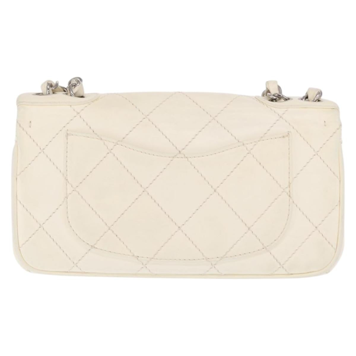 Chanel Reissue 2.55 Flap Bag Leather, WHITE, LEATHER, Shoulder bag