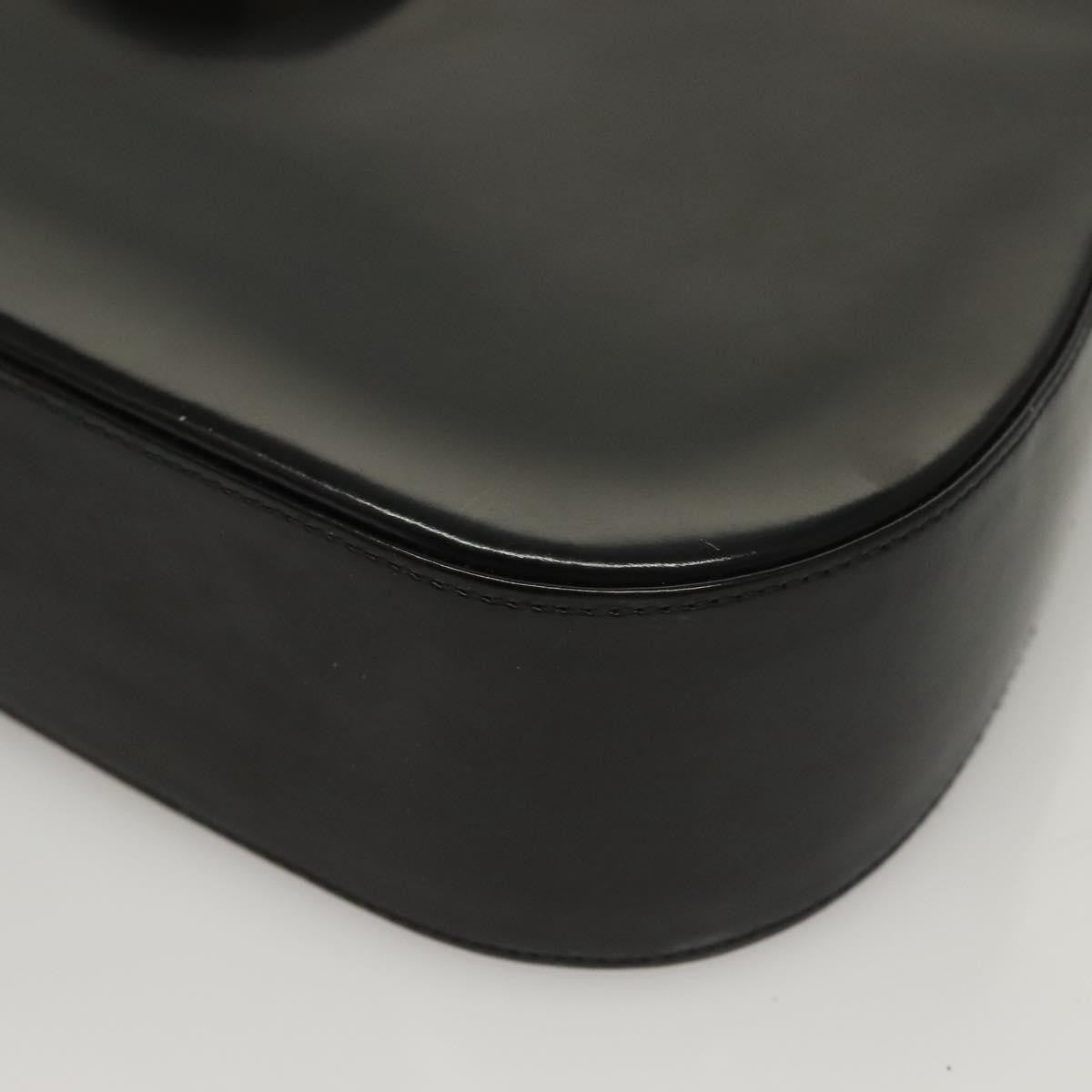 Salvatore Ferragamo Gancini Shoulder Bag Leather, BLACK, LEATHER, Shoulder bag