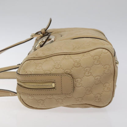 Gucci Vintage Interlocking G Shoulder Bag Leather, BEIGE, LEATHER, Shoulder bag