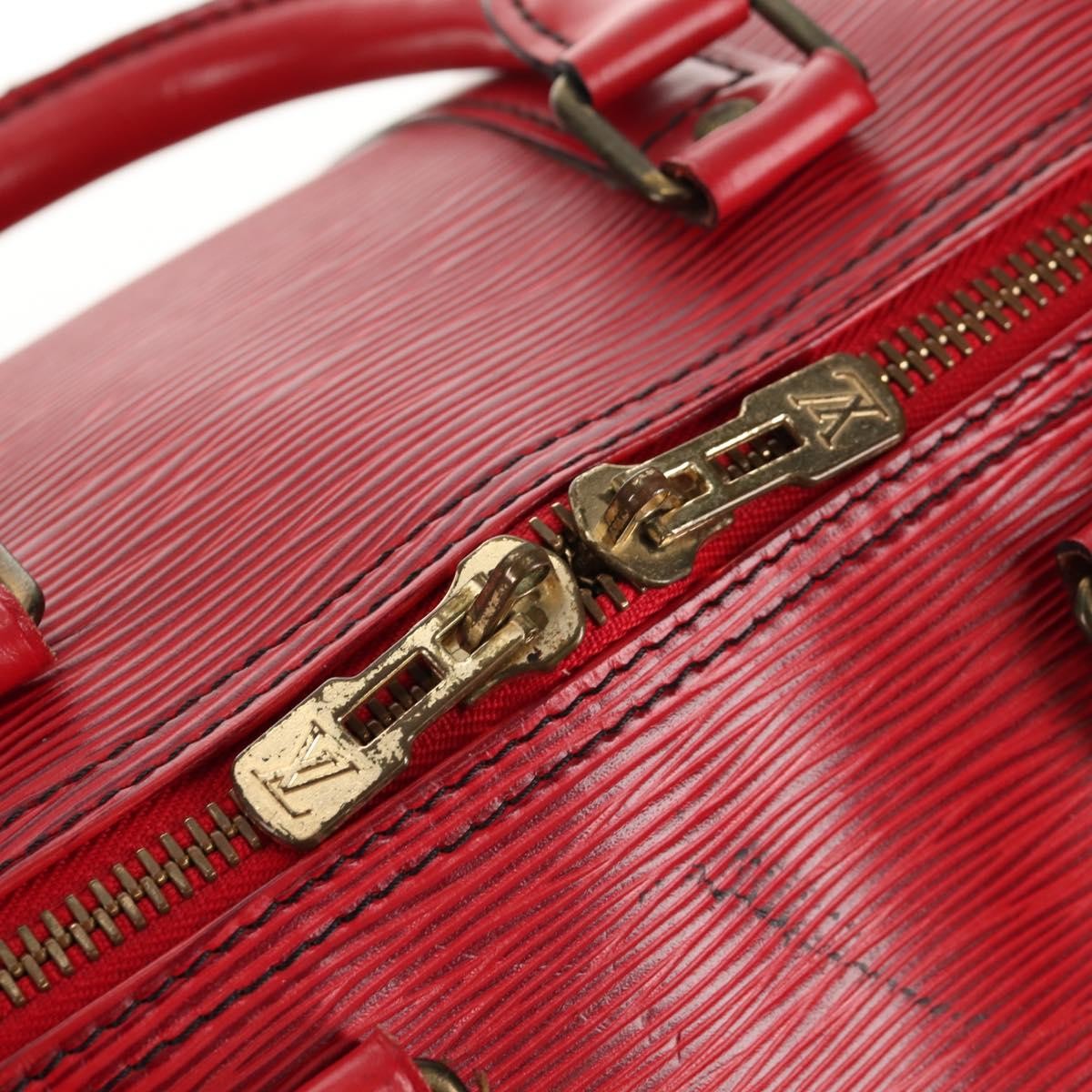 Louis Vuitton Keepall Bag Epi Leather, RED, LEATHER, Travel bag