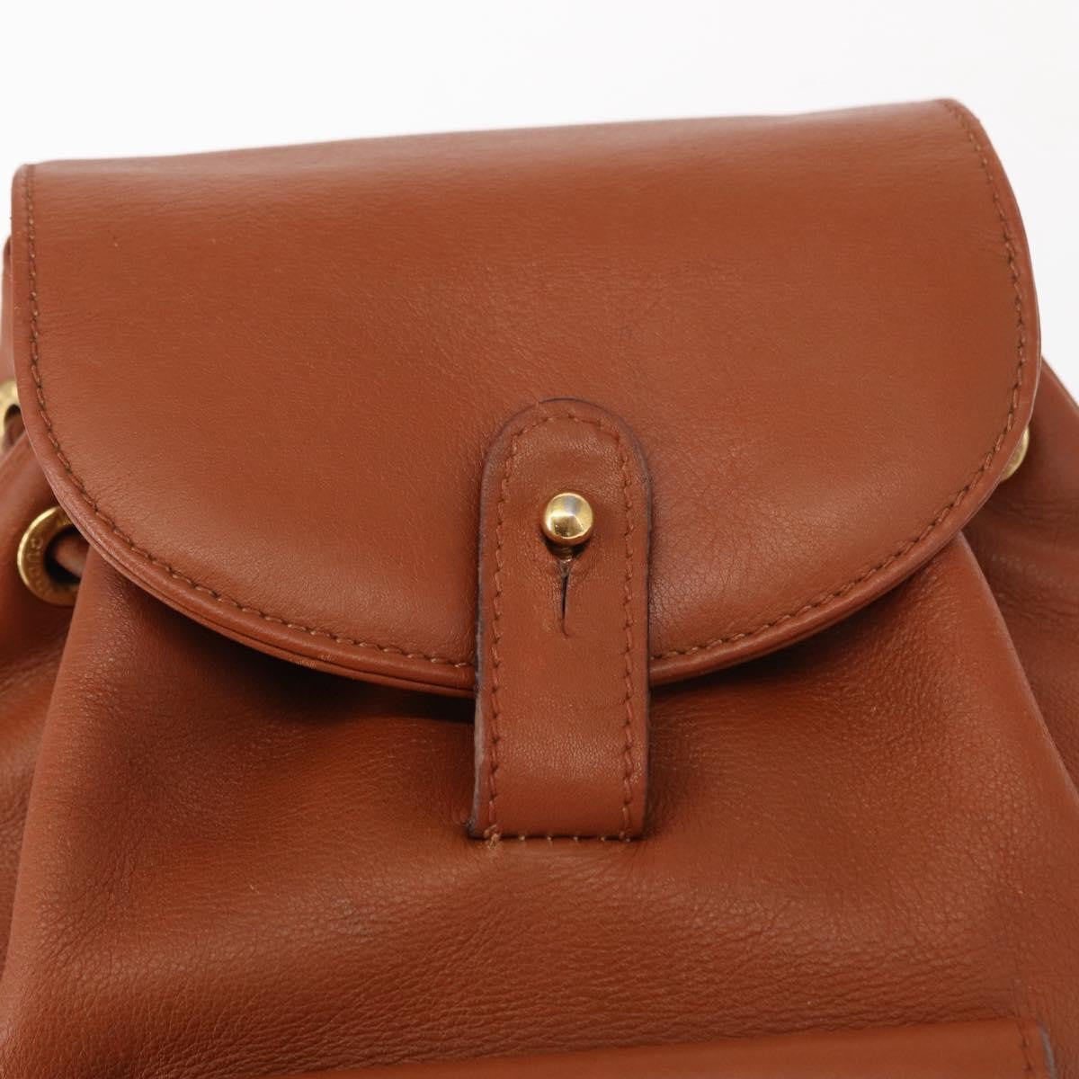 Gucci Vintage Bamboo Backpack Leather, BROWN, LEATHER, Backpack