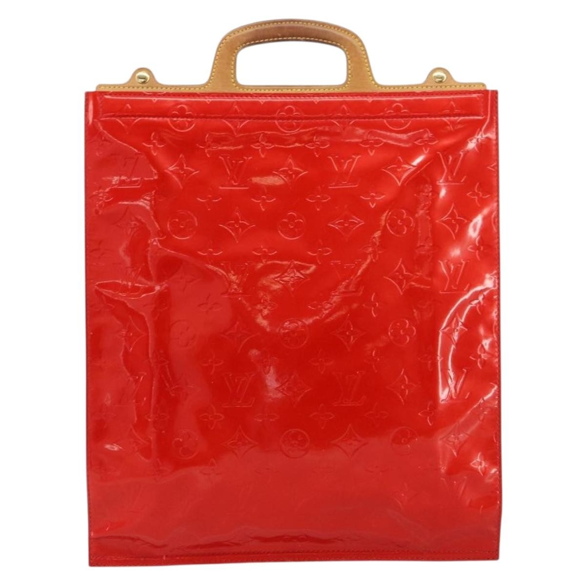 Louis Vuitton Stanton Handbag Monogram Vernis, RED, PATENT_LEATHER, Tote bag
