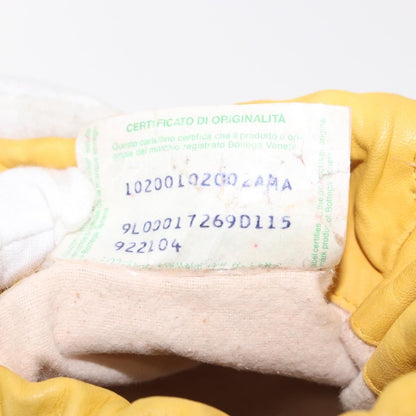 Bottega Veneta Drawstring Bucket Bag Leather and Intrecciato Nappa, YELLOW, LEATHER, Shoulder bag