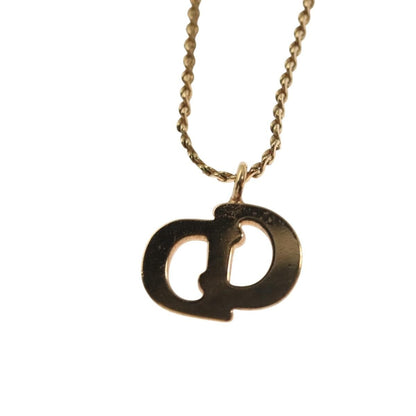 Christian Dior CD Pendant Necklace Metal, GOLD, METAL, Necklace