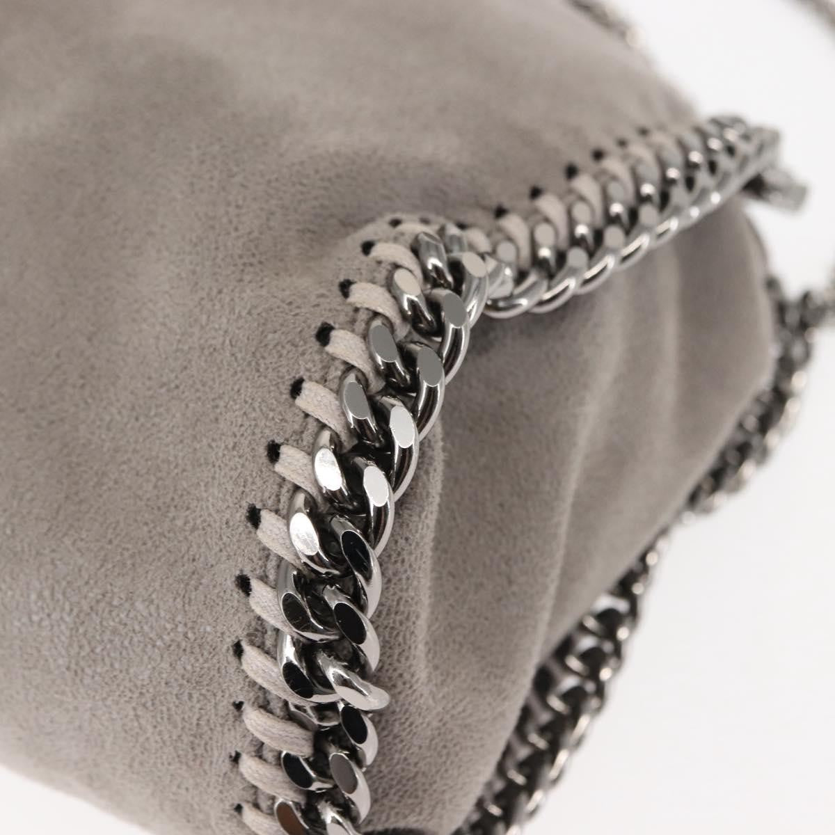 Stella McCartney Falabella Fold Over Crossbody Bag Suede, GRAY, SUEDE, Crossbody bag