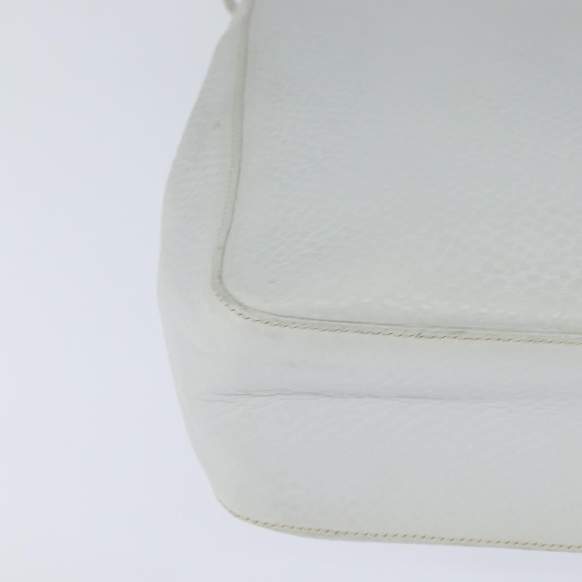 Salvatore Ferragamo Gancini handbag Leather, WHITE, LEATHER, Handbag