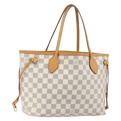 Louis Vuitton Neverfull Tote Damier azur, BEIGE, CANVAS, Tote bag