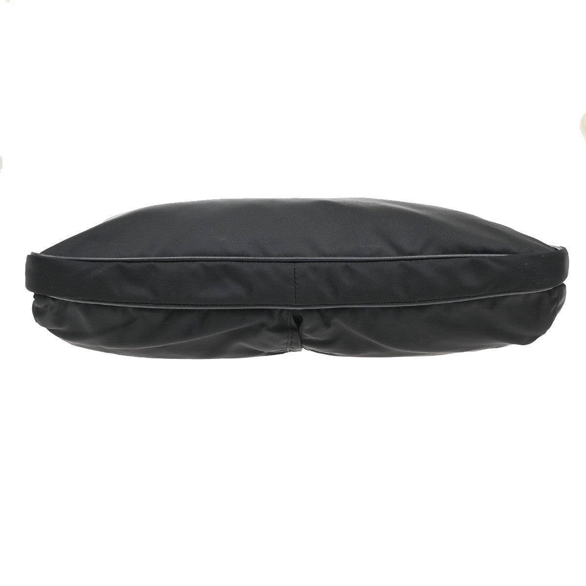 Prada Zip Top Messenger Bag Tessuto, BLACK, SYNTHETIC, Handbag