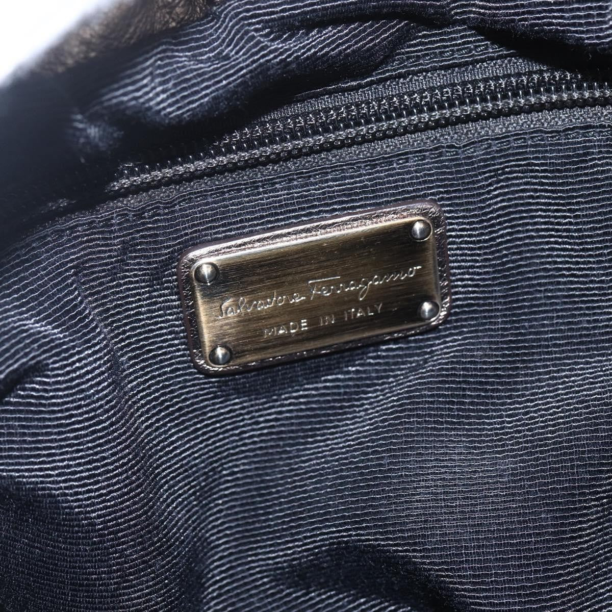 Salvatore Ferragamo Vala Handbag Leather, GOLD, LEATHER, Handbag