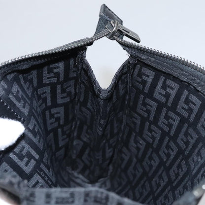Fendi FF Logo Pouch Canvas, BLACK, CANVAS, Clutche & pouche