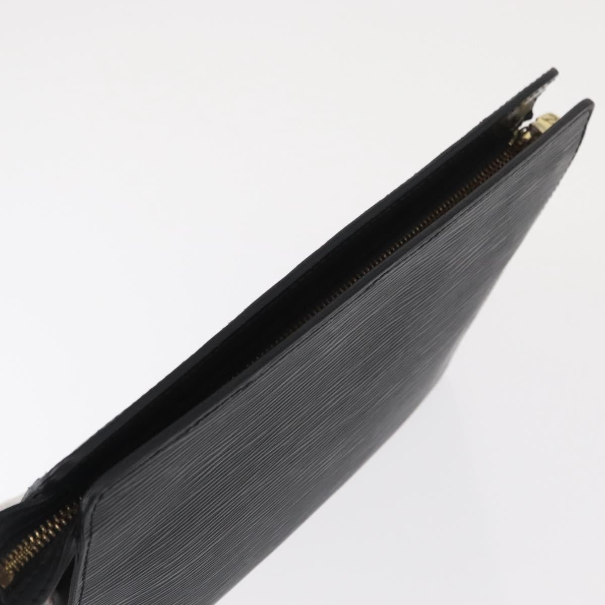 Louis Vuitton Pochette Homme Epi Leather, BLACK, LEATHER, Clutche & pouche