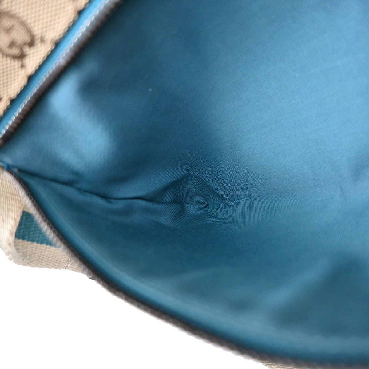 Gucci Vintage Double Belt Bag GG Canvas with Leather, BEIGE, CANVAS, Shoulder bag