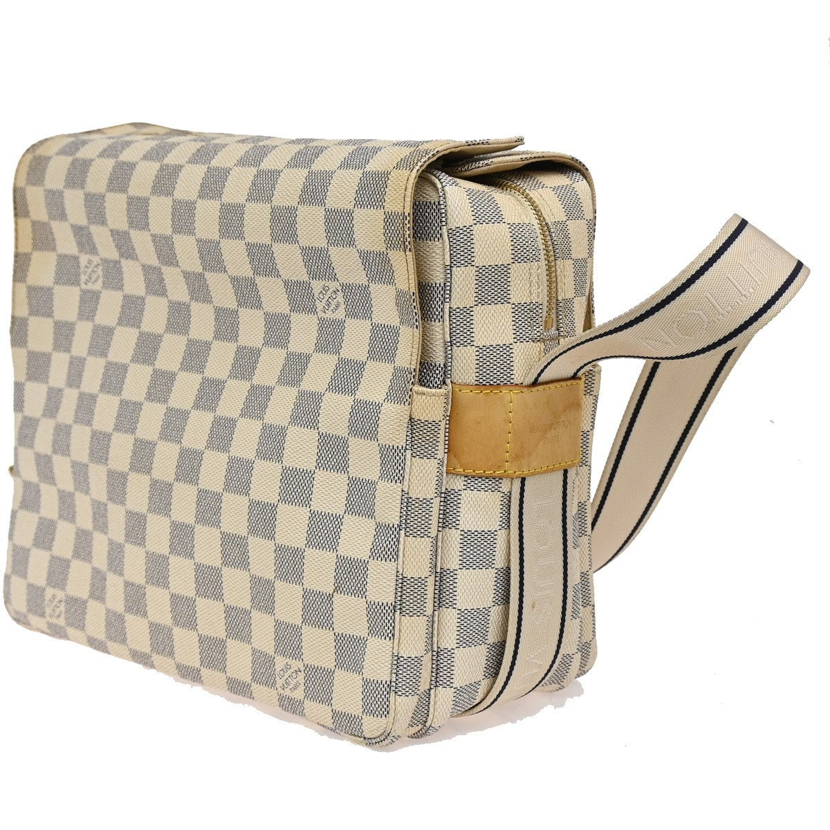 Louis Vuitton Naviglio Handbag Damier, WHITE, CANVAS, Shoulder bag