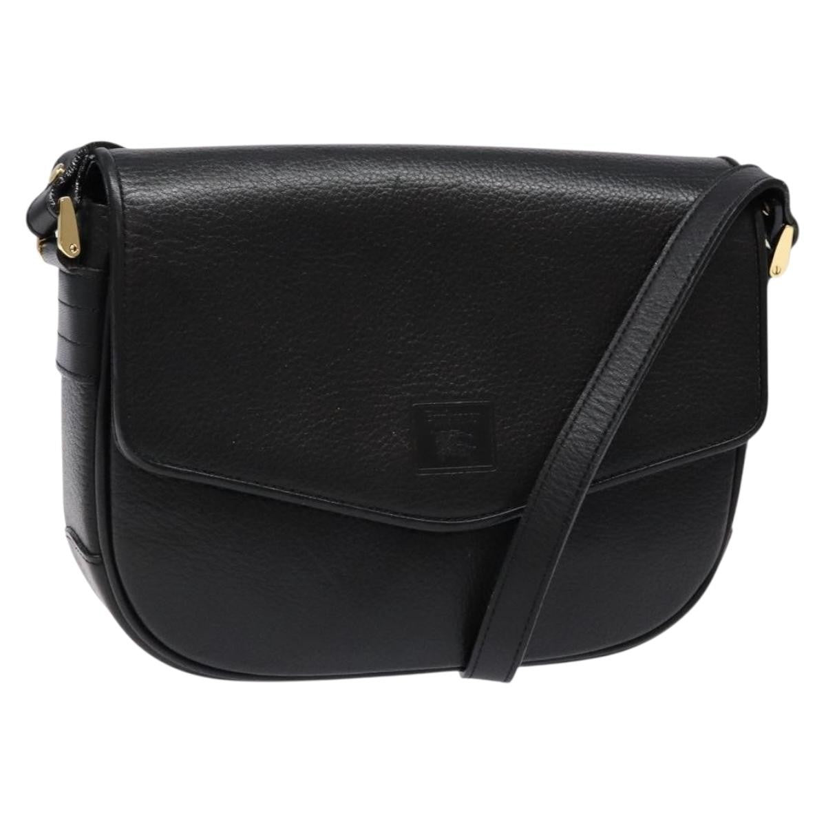 Burberry Flap Shoulder Bag Leather, BLACK, LEATHER, Shoulder bag