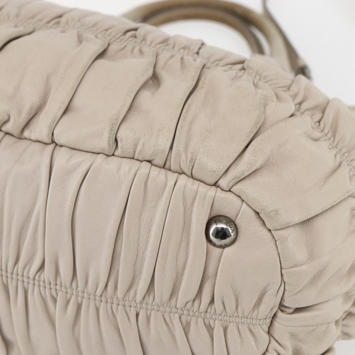 Prada Gaufre Convertible Tote Nappa Leather, BEIGE, LEATHER, Handbag