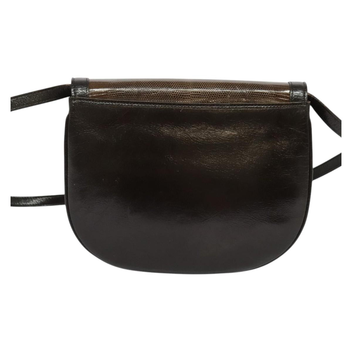 Saint Laurent Vintage Shoulder Bag Leather, BROWN, LEATHER, Shoulder bag