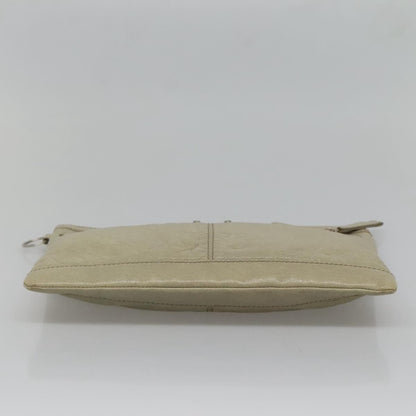Balenciaga Classic City Clip Pouch Leather, BEIGE, LEATHER, Clutche & pouche
